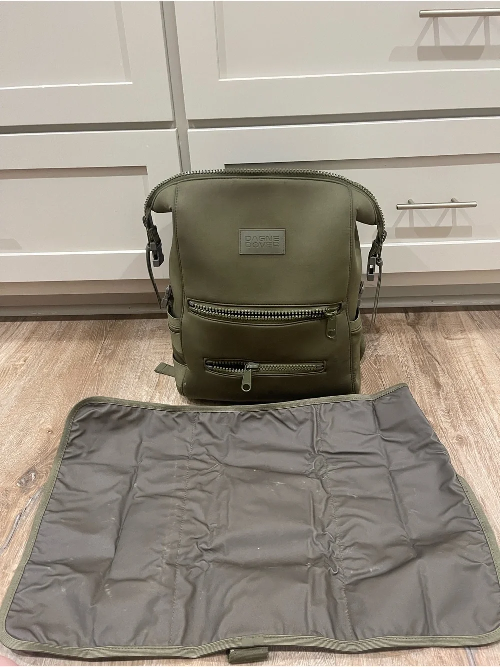 Dagne Dover Olive Green Baby Bag Backpack
